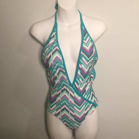 H&M - One Piece Blue/White Swimwear- Item#85 - Picture 2 of 6